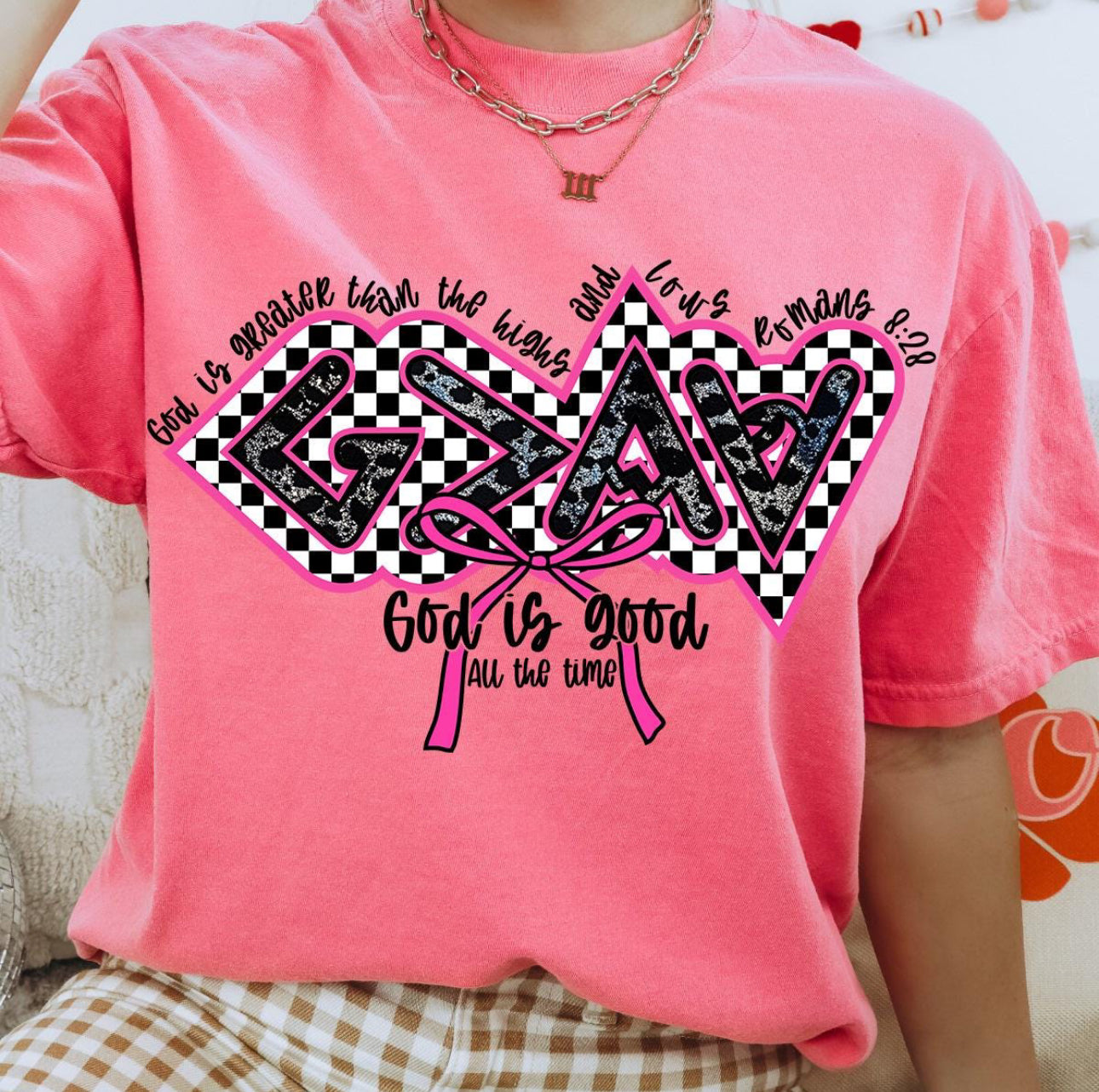 Checkered God Is So Good Crew