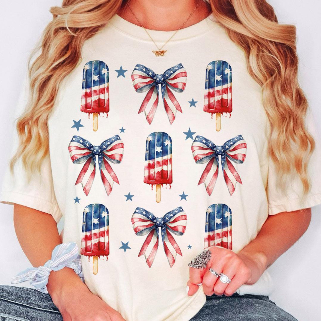 American Flag Bows and Ice Pops