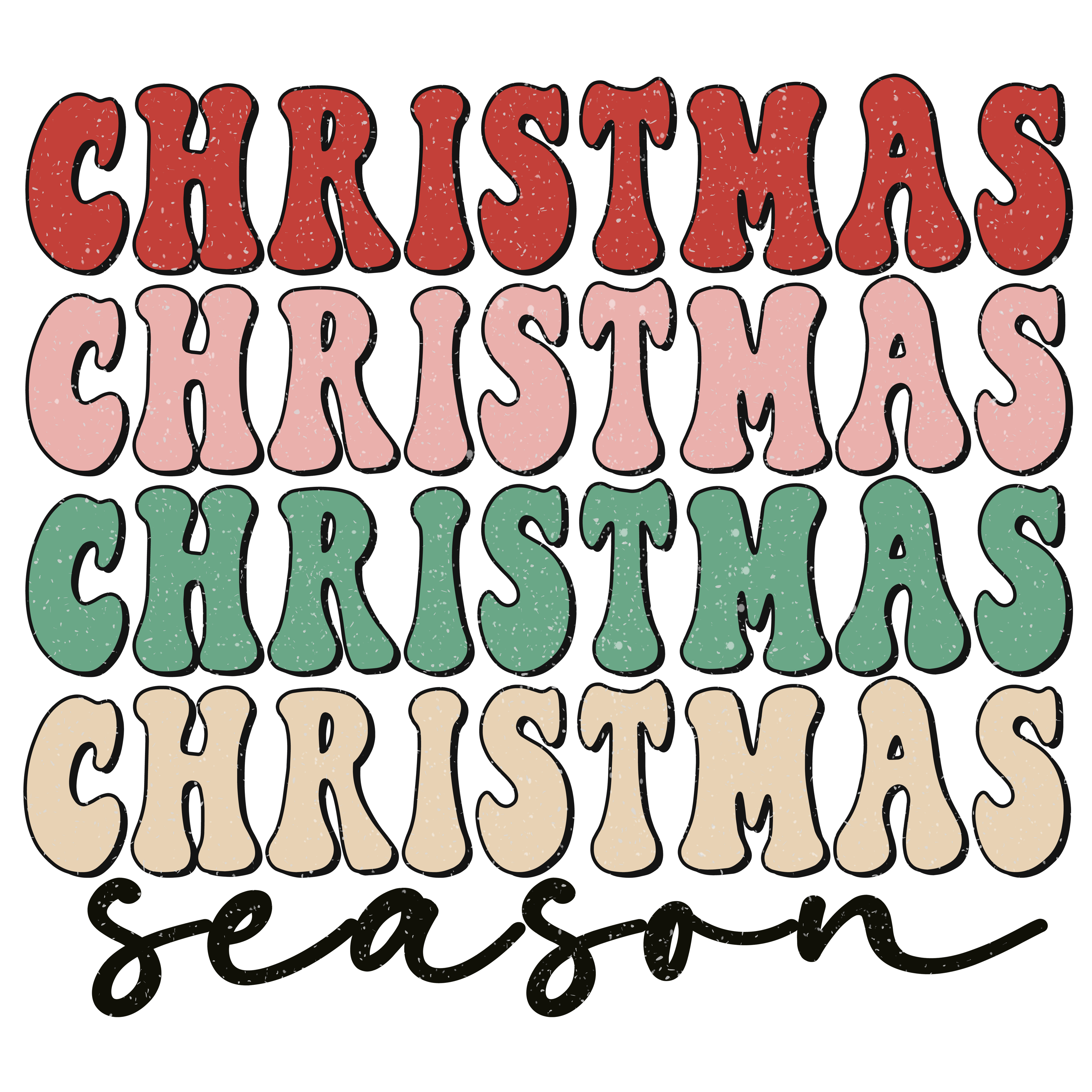 Christmas Season Dtf Transfer.