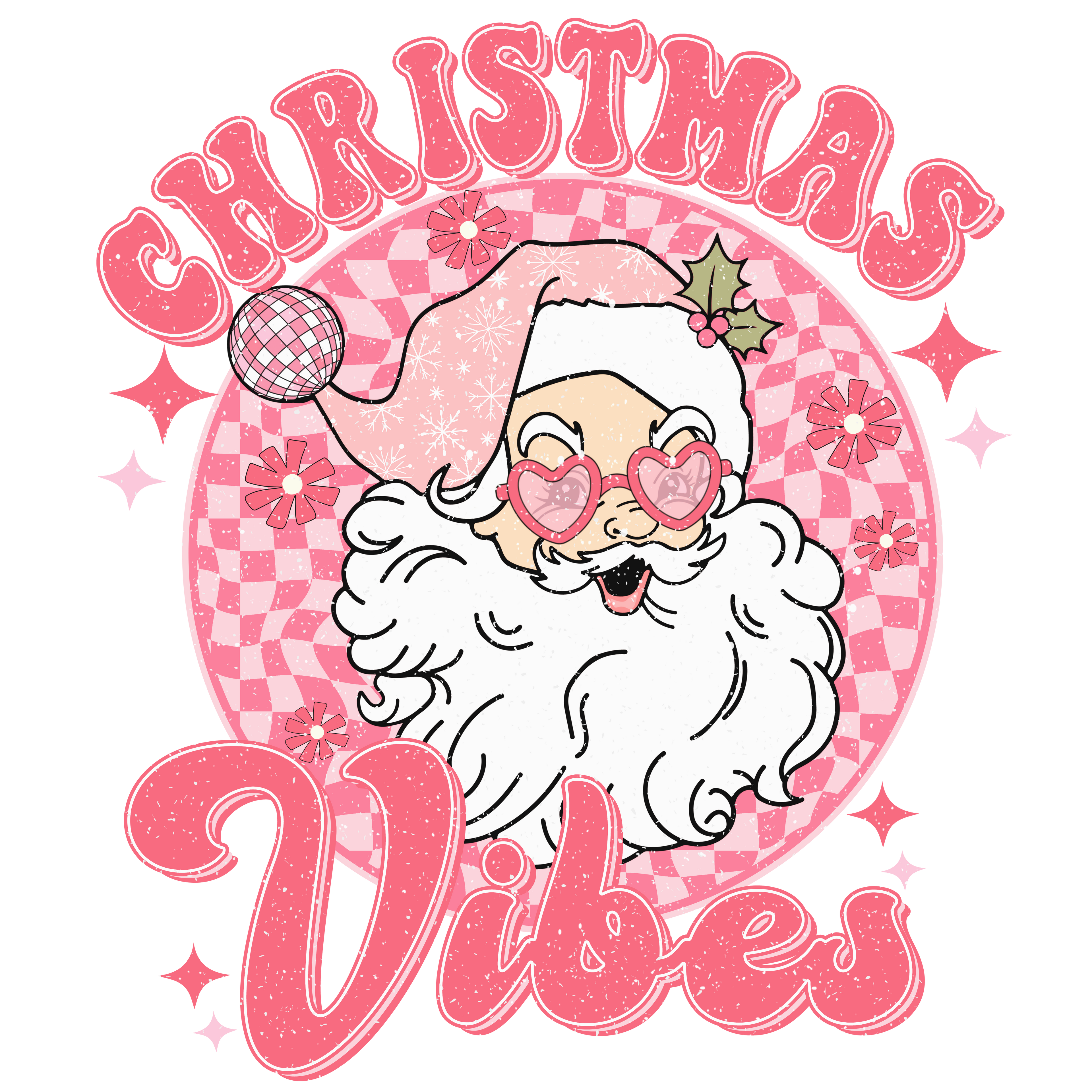 Christmas Vibes Dtf Transfer.