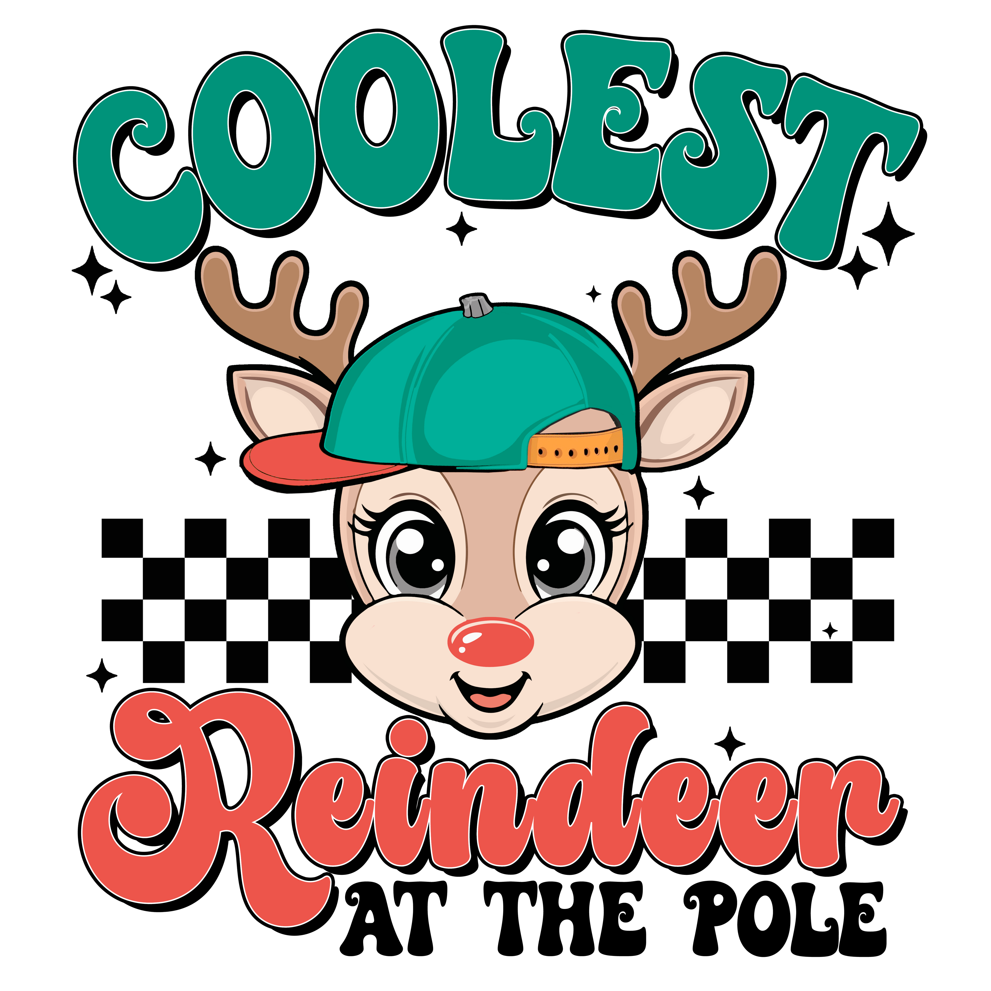 Coolest Reindeer Dtf Transfer.