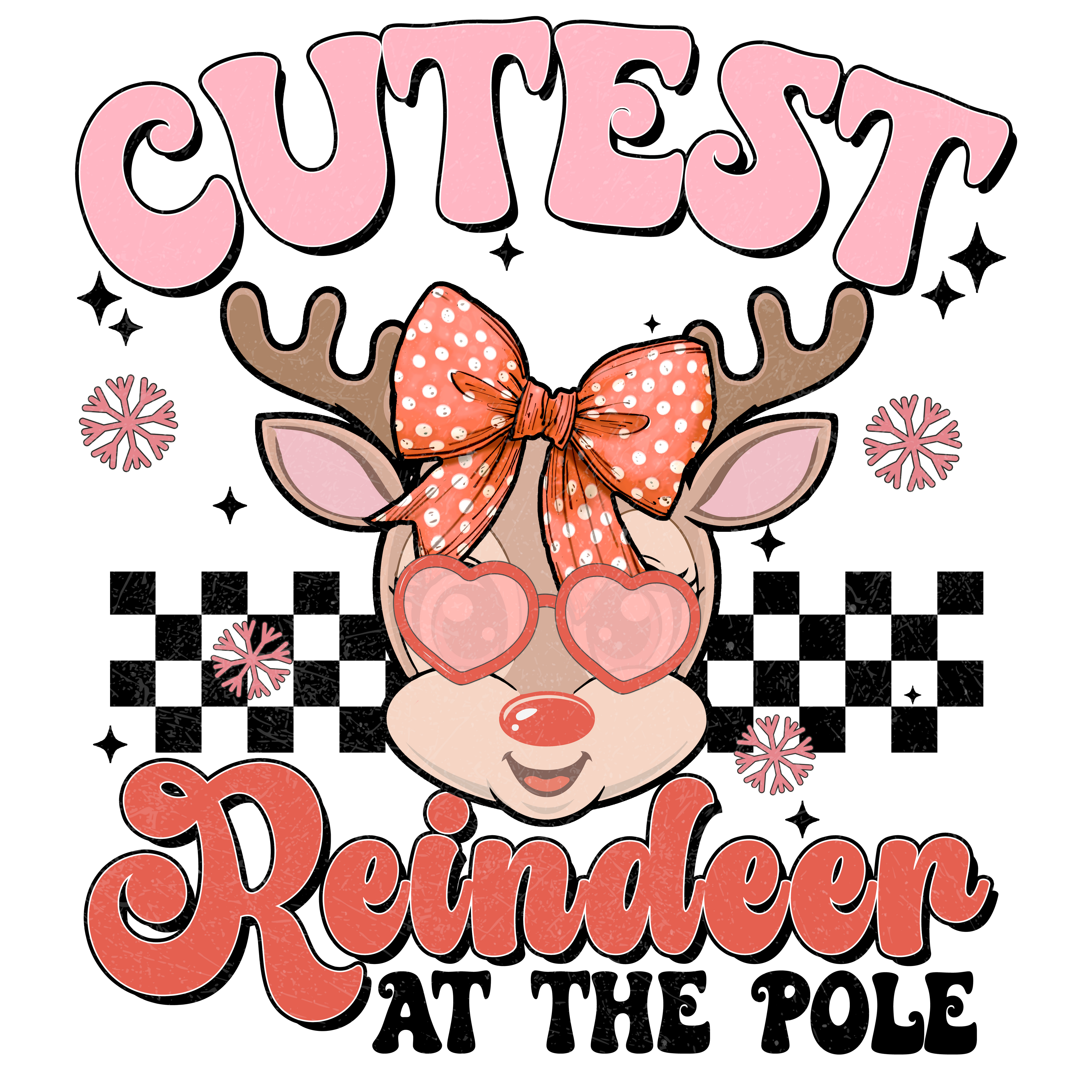 Cutest Reindeer Dtf Transfer.