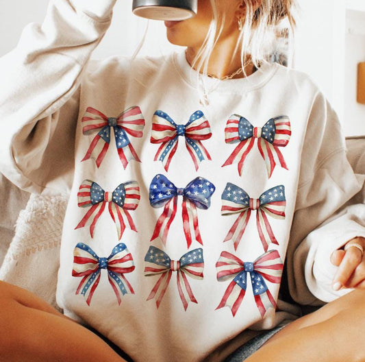 American Flag Bows