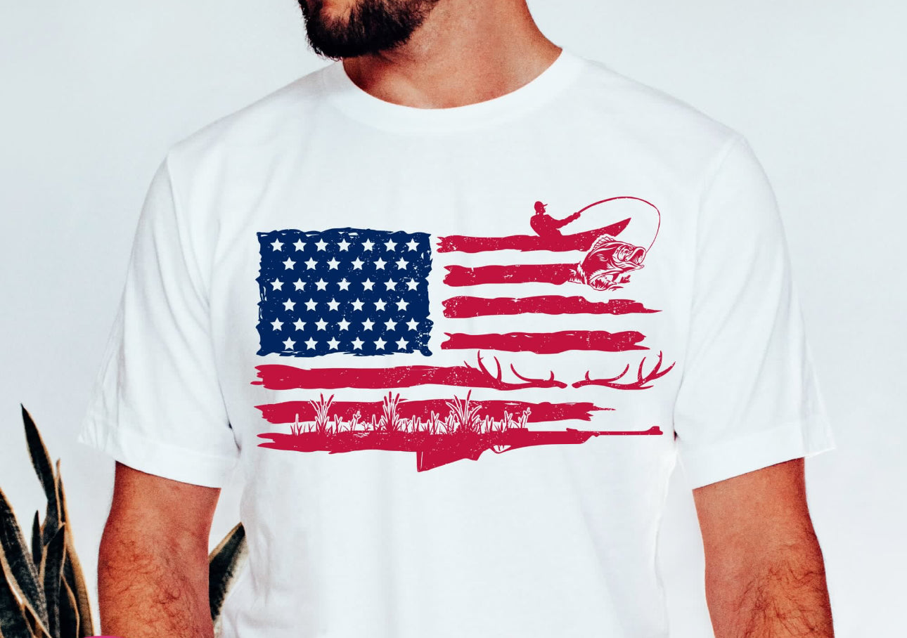 Fishin American Flag