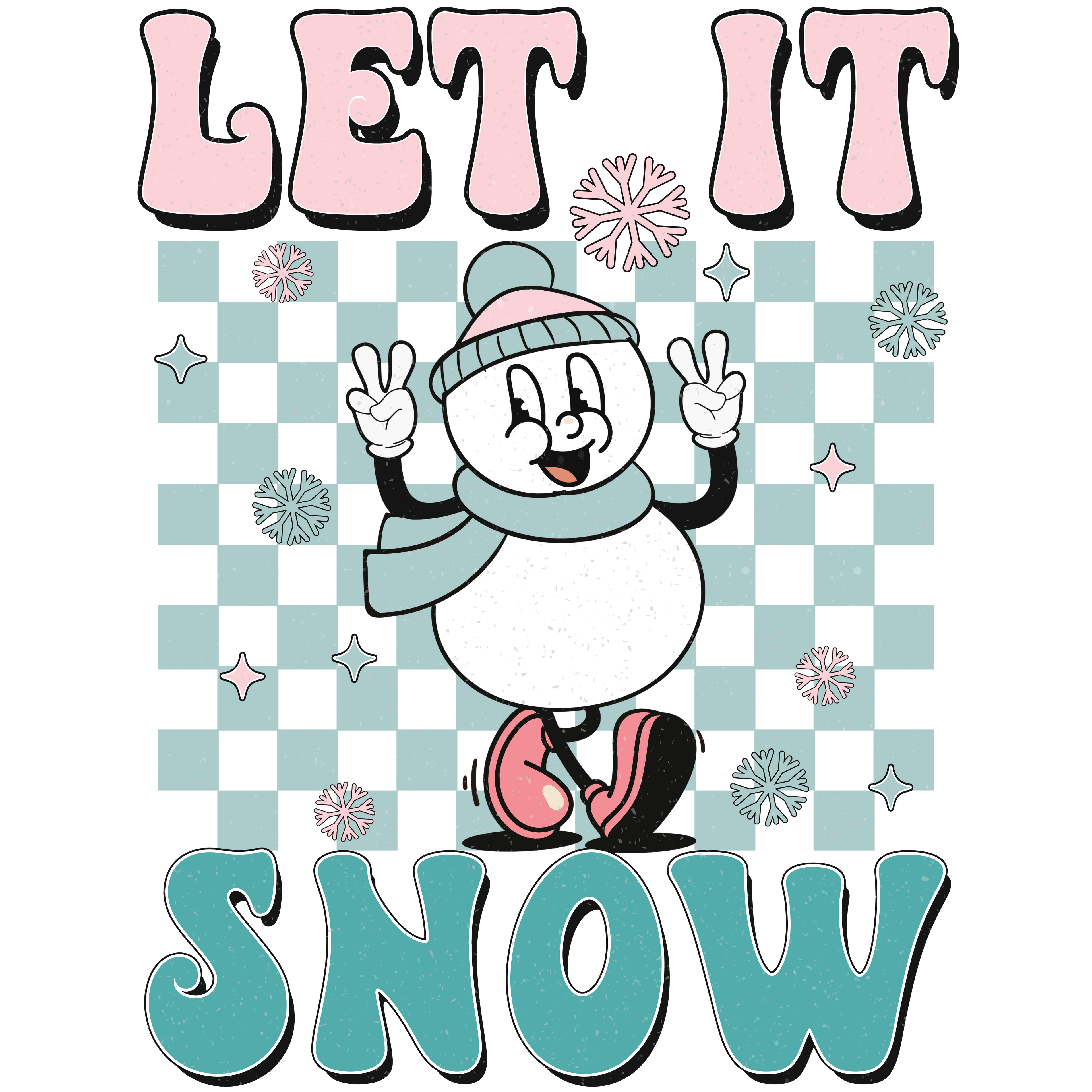Let It Snow Dtf Transfer