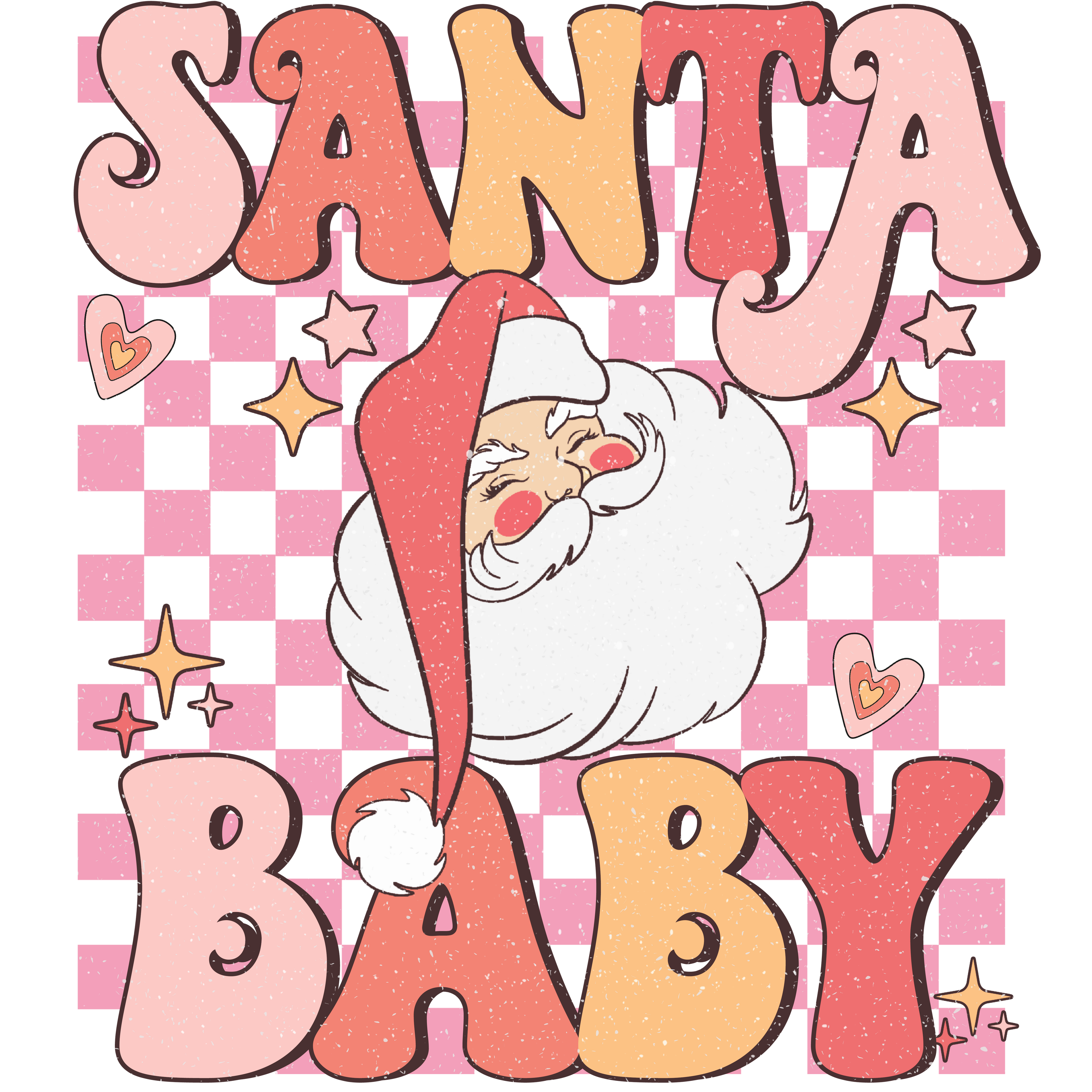 Santa Baby Dtf Transfer.