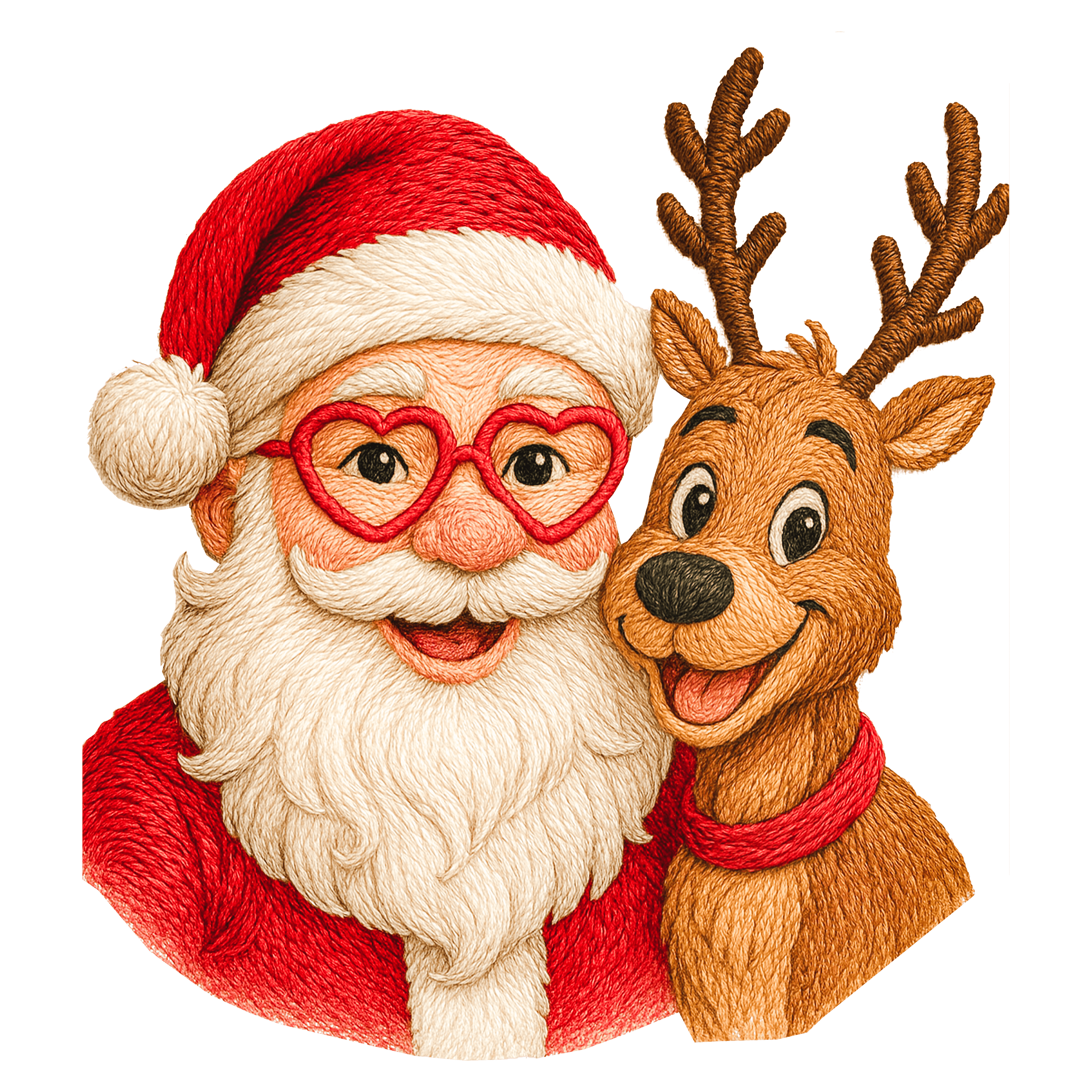 Santa Yarn Dtf Transfer.