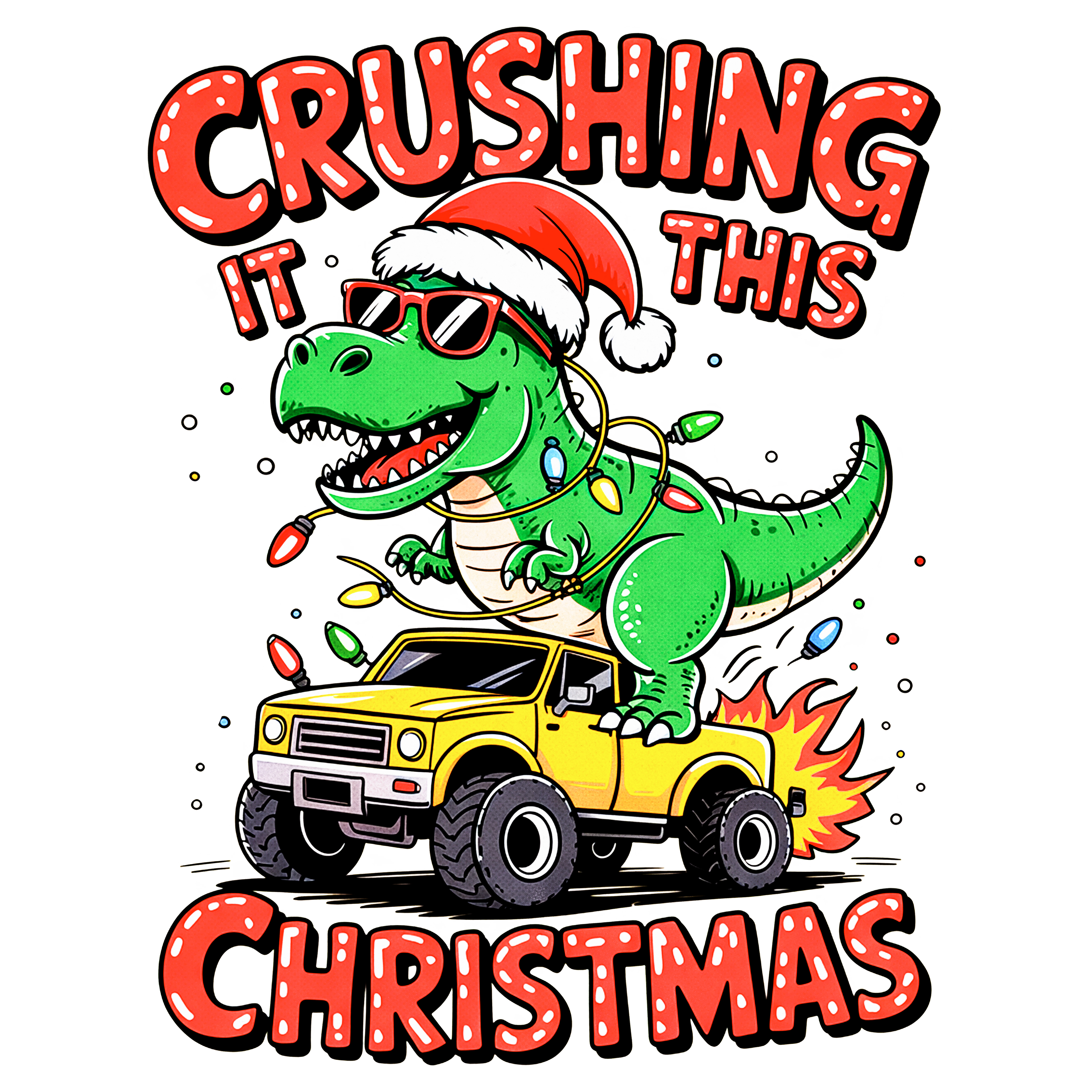 Crushing In This Christmas Dtf Transfer.