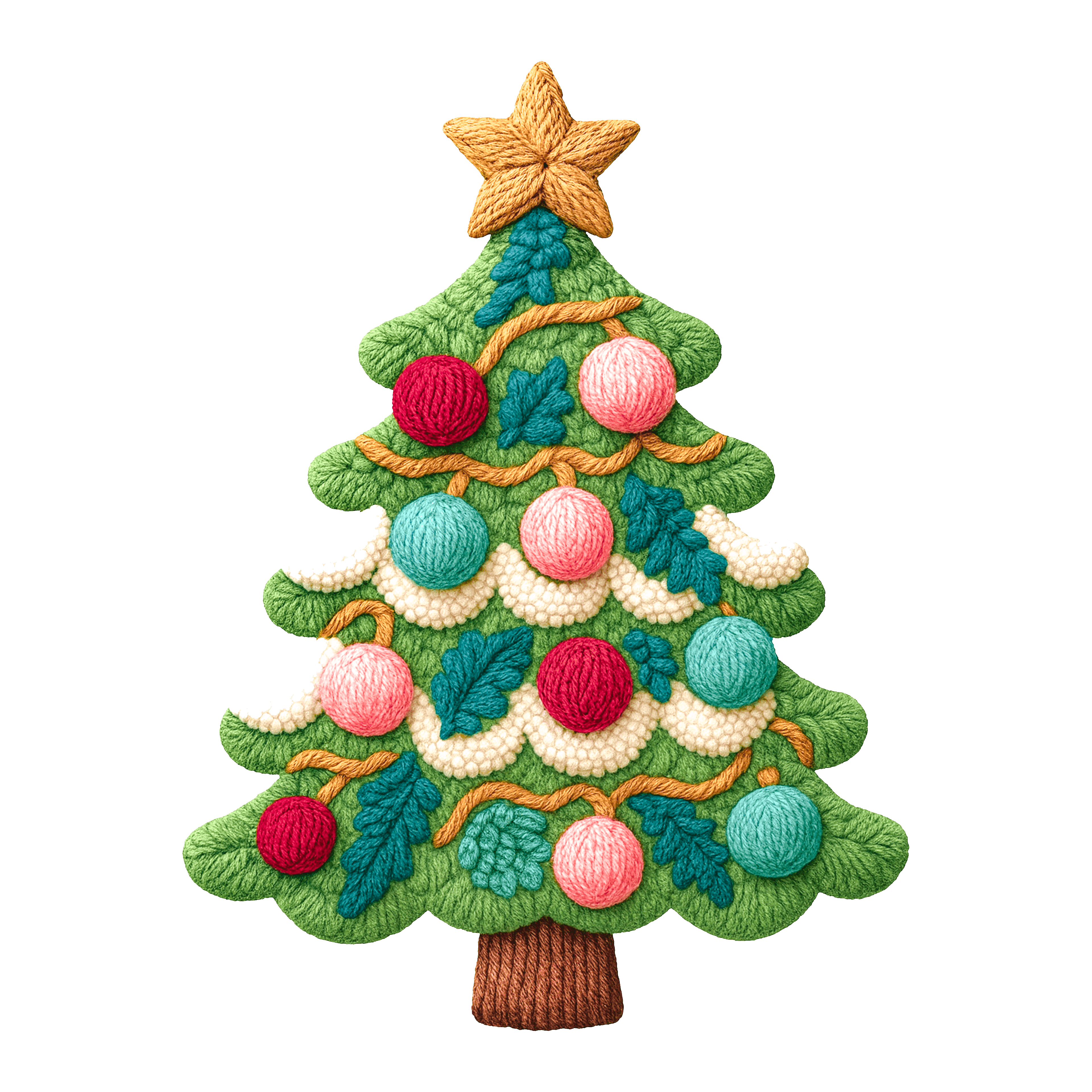 Tree Crochet Dtf Transfer.